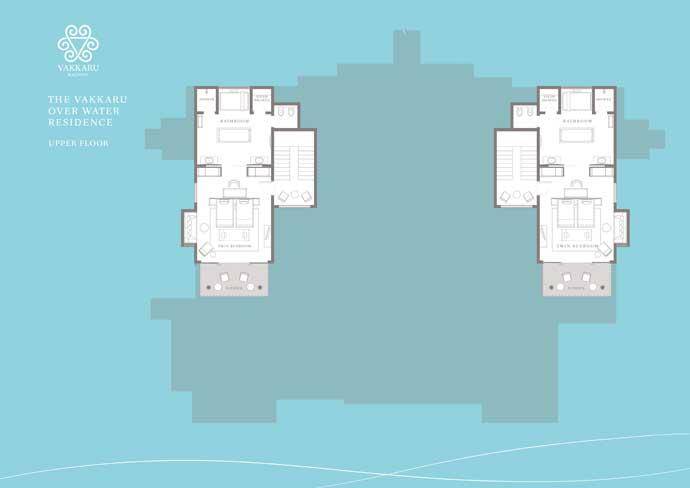 Grundriss OG, The Vakkaru Over Water Residence, Vakkaru Maldives