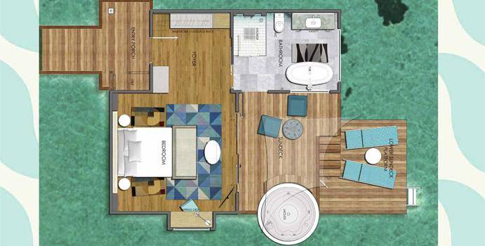 Kandima, Aqua Villa with Swirl Pool, Floorplan
