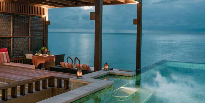 Pool, Sunset Water Villa with Pool, Four Seasons Resort Maldives at Kuda Huraa