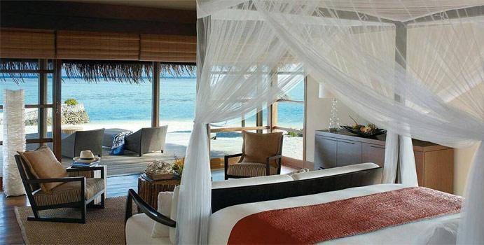 Meerblick, Terrasse, Two Bedroom Royal Beach Villa, Four Seasons Resort Maldives at Kuda Huraa