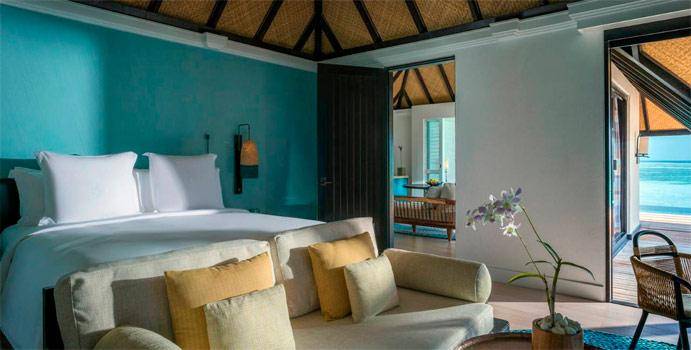 Schlafen, Sunrise Family Water Villa with Pool, Four Seasons Resort Maldives at Kuda Huraa