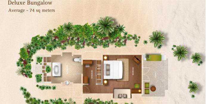 Grundriss, Deluxe Bungalow, Kurumba Maldives