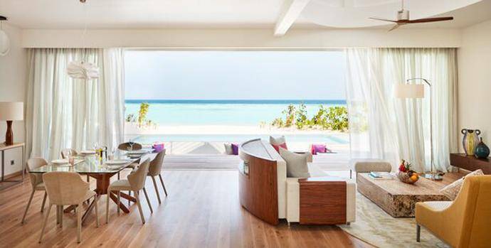Wohnbereich, Two Bedroom Beach Residence, Jumeirah Maldives