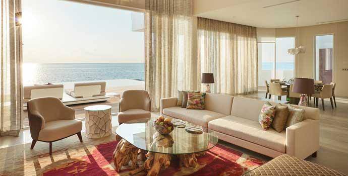 Wohnbereich, Three Bedroom Over Water Retreat, Jumeirah Maldives