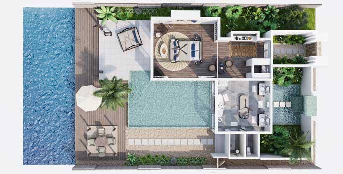 Grundriss, Ocean House with Pool, Naladhu Private Island Maldives
