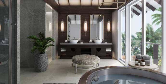 Badezimmer, Two Bedroom Pool Residence, Naladhu Private Island Maldives