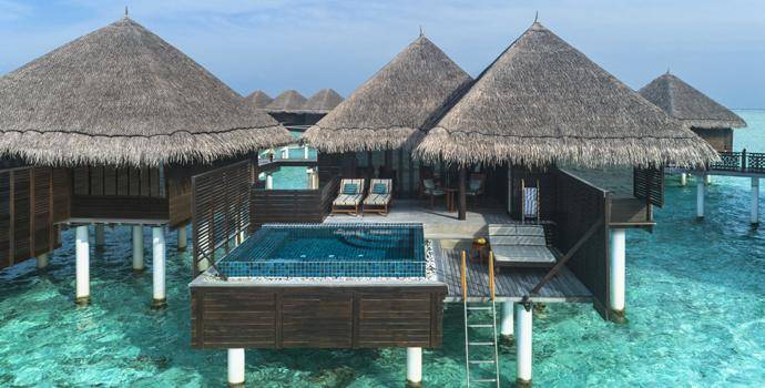 Terrasse, Deluxe Lagoon Villa with Pool, Taj Exotica Maldives Resort & SPA