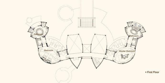 Grundriss 1. Stock, Presidential Suite, Constance Halaveli Resort