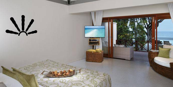 Wohnen, Deluxe Beach Villa, Taj Coral Reef Resort & Spa