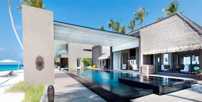 Terrasse und  Infinity Pool, The Owner’s Villa, Cheval Blanc Randheli