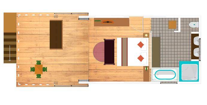 Grundriss, Water Villa, Medhufushi Island Resort