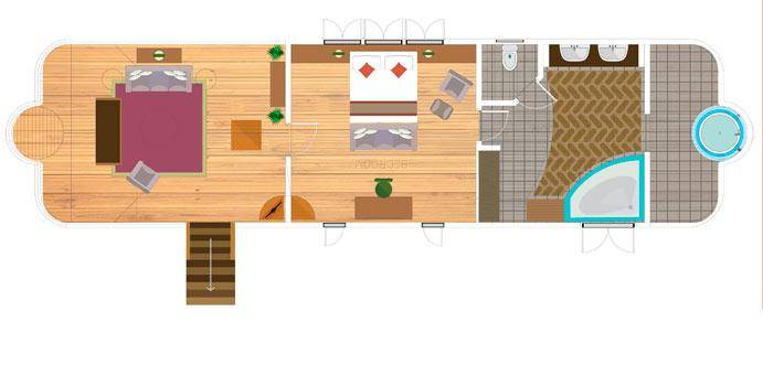 Grundriss, Lagoon Suite, Medhufushi Island Resort