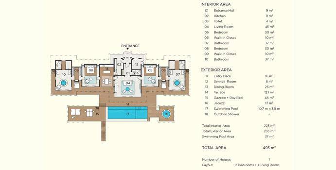 Grundriss, Ocean Pool House, Velaa Private Island Maldives