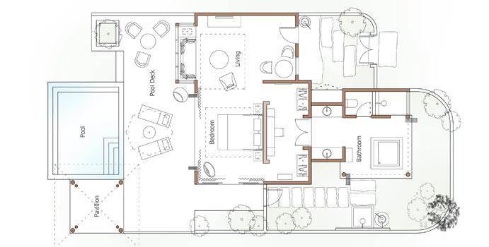 Grundriss, Beach Suite, COMO Maalifushi