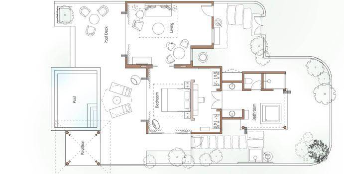 Grundriss, Beach Villa, COMO Maalifushi