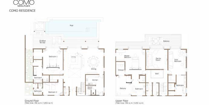 Grundriss, COMO Residence, COMO Maalifushi