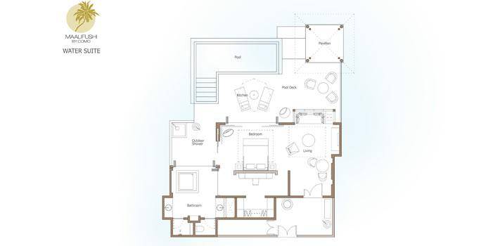 Grundriss, Water Suite, COMO Maalifushi