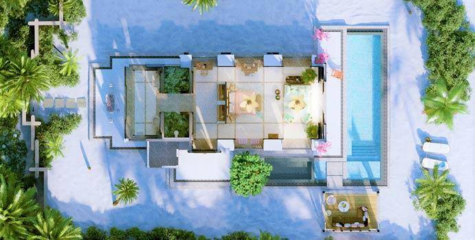 Grundriss, Beach Villa with Pool, JOALI Maldives