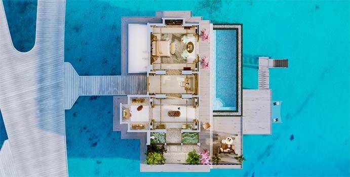 Grundriss, Sunset Water Villa with Pool, JOALI Maldives