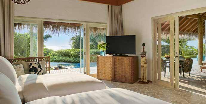 Schlafen, Five Bedroom Beach Sunset Villa, Fairmont Maldives Sirru Fen Fushi