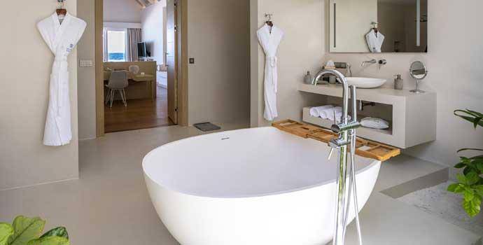 Badezimmer, Beach Villa, Baglioni Resort Maldives
