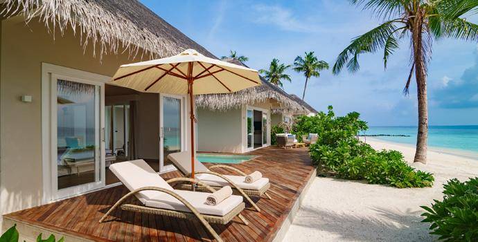 Terrasse, Pool Suite Beach Villa, Baglioni Resort Maldives