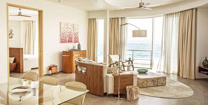 Wohnzimmer, Deluxe Water Villa mit Pool, Jumeirah Maldvies