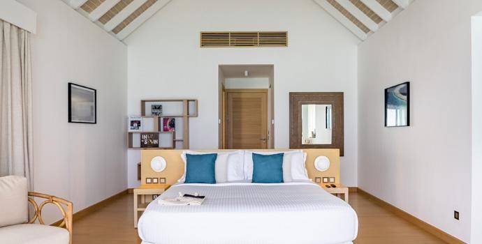Schlafen, Sunset Water Villa, Baglioni Resort Maldives