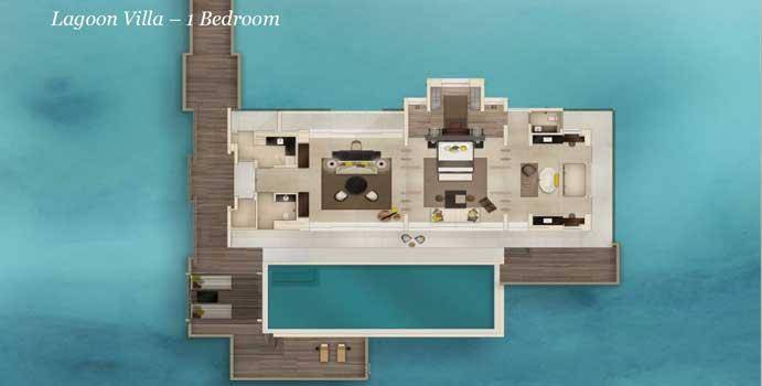 Grundriss, 1-Bedroom Lagoon Villa, Cheval Blanc Randheli