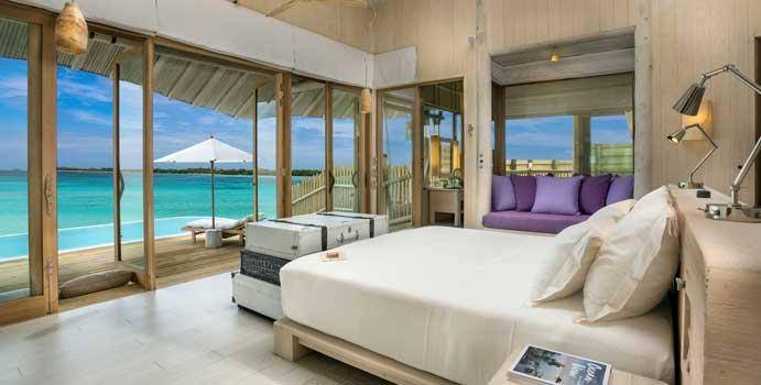 Ausblick Schlafzimmer, 1 Bedroom Water Reserve with Slide, Soneva Jani