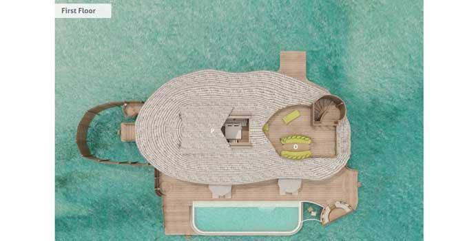 Grundriss, 1 Bedroom Water Reserve, Soneva Jani