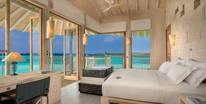 Ausblick Schlafzimmer, 2 Bedroom Water Reserve with Slide, Soneva Jani