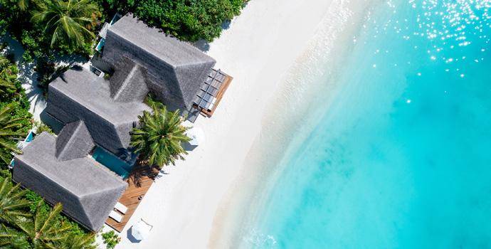 Aerial, Two Bedroom Pool Suite Beach Villa, Baglioni Resort Maldives