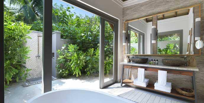 Badezimmer, Beach Villa with Plunge Pool, Vakkaru Maldives