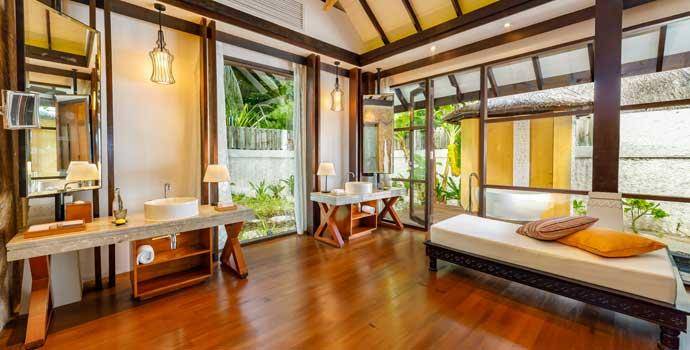 Badezimmer, Earth Pool Villa, OZEN Reserve Bolifushi