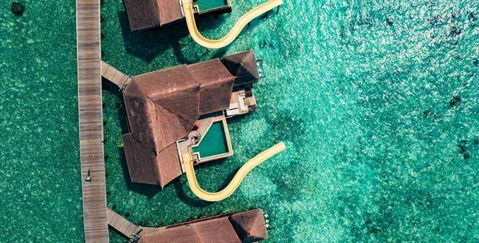 Aerial, Ocean Pool Suite with Slide, OZEN Reserve Bolifushi
