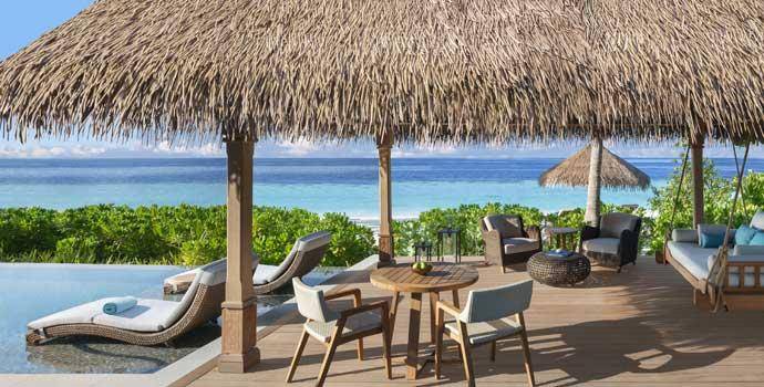 Pool mit Terrasse,  Two Queen Bedded Beach Villa with Pool, Waldorf Astoria Maldives Ithaafushi