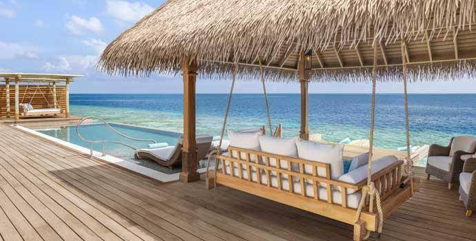Pool,  Two Queen Bedded Grand Overwater Villa with Pool, Waldorf Astoria Maldives Ithaafushi