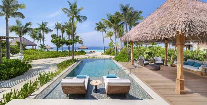 Pool, 3 Bedroom Grand Beach Villa with Pool, Waldorf Astoria Maldives Ithaafushi