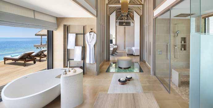 Bad, 2 Bedroom Overwater Villa with Pool, Waldorf Astoria Maldives Ithaafushi
