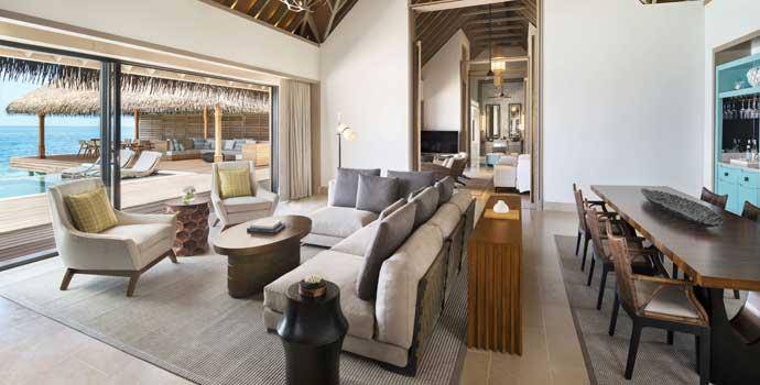 Wohnen, 2 Bedroom Overwater Villa with Pool, Waldorf Astoria Maldives Ithaafushi