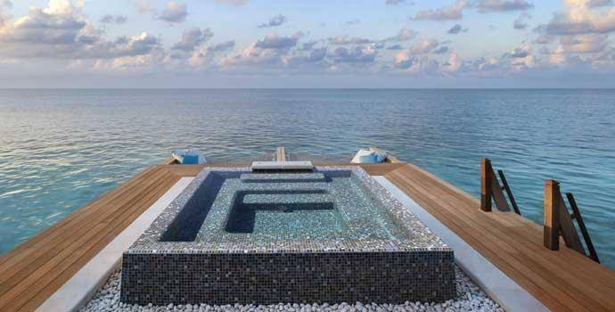 Jacuzzi, 2 Bedroom Overwater Villa with Pool, Waldorf Astoria Maldives Ithaafushi
