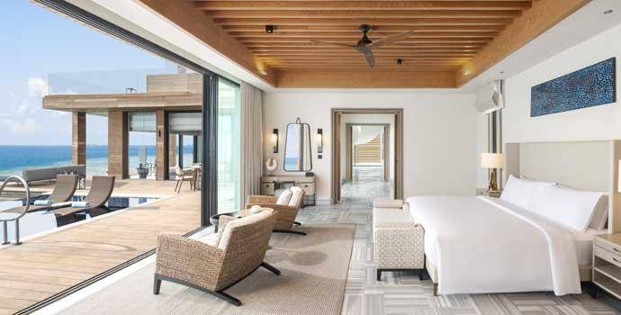 Schlafen, Stella Maris Ocean Villa with Pool, Waldorf Astoria Maldives Ithaafushi