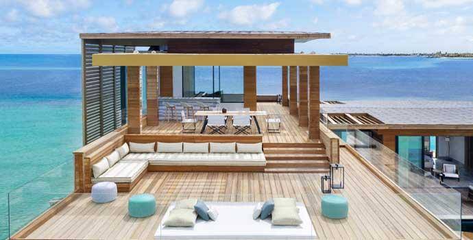 Terrasse, Stella Maris Ocean Villa with Pool, Waldorf Astoria Maldives Ithaafushi
