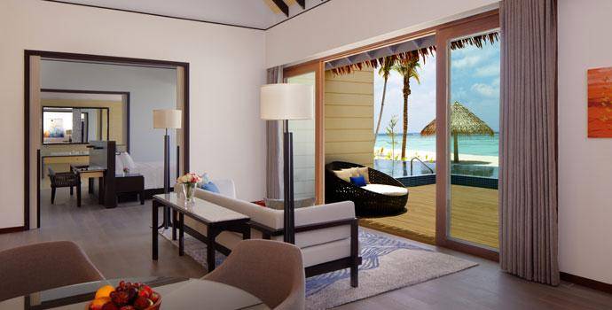 Wohnen, 2 Bedroom Beach Suite Villa with Private Pool, Radisson Blu Resort Maldives