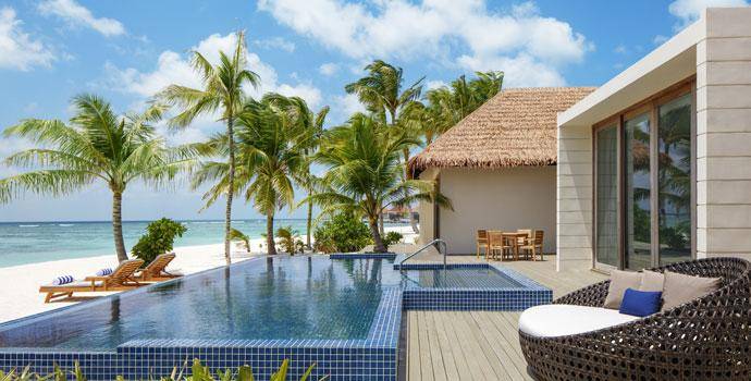 Pool, 2 Bedroom Beach Suite Villa with Private Pool, Radisson Blu Resort Maldives