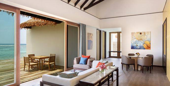 Wohnen, 3 Bedroom Overwater Villa with Private Pool, Radisson Blu Resort Maldives