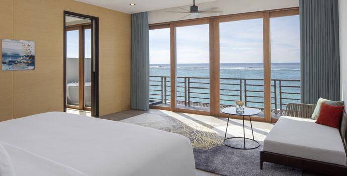 Schlafen oben, Presidential Water Villa, Radisson Blu Resort Maldives