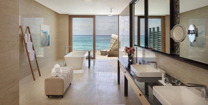 Badezimmer, Presidential Water Villa, Radisson Blu Resort Maldives