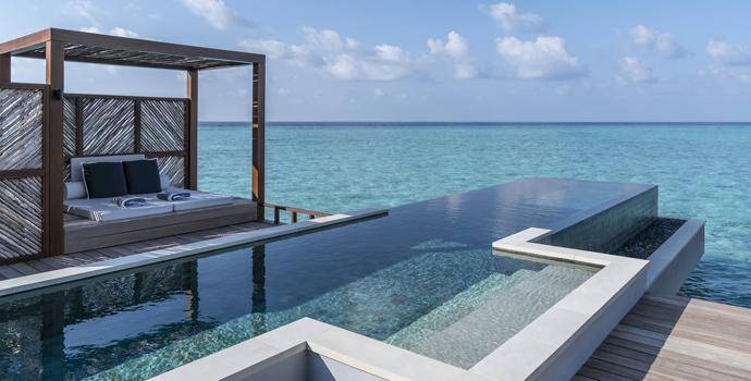 Sunset Family Water Villa with Pool, Four Seasons Resort Maldives at Landaa Giraavaru